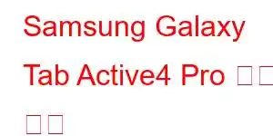 Samsung Galaxy Tab Active4 Pro 휴대폰 기능