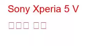 Sony Xperia 5 V 휴대폰 기능