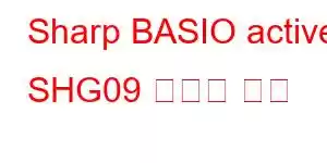 Sharp BASIO active SHG09 휴대폰 기능