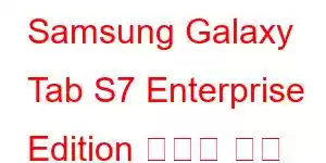 Samsung Galaxy Tab S7 Enterprise Edition 휴대폰 기능