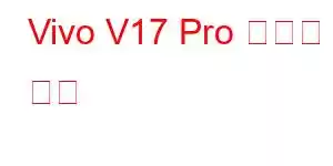 Vivo V17 Pro 휴대폰 기능