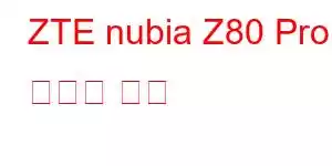 ZTE nubia Z80 Pro 휴대폰 기능